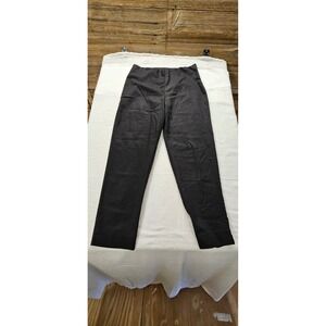 MarlaWynne Flatter Fit Stretch Pants Black Size 12 Side Zip Straight Leg Trouser